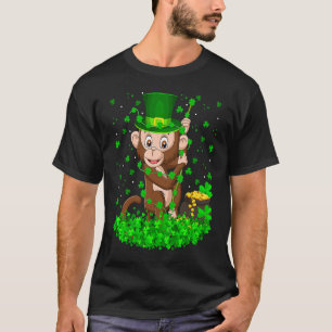 Irish Shamrock Leprechaun Bonobo St Patrick's Day T-shirt