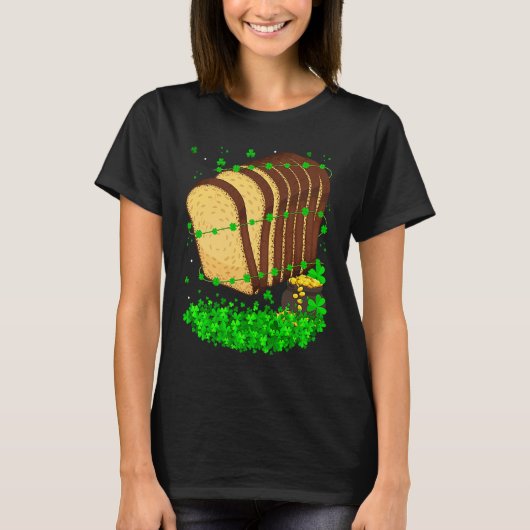 Irish Shamrock Leprechaun Bread St Patrick's Day T-shirt (Voorkant)