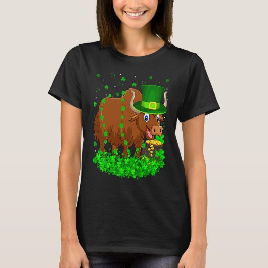 Irish Shamrock Leprechaun Buffalo St Patrick's Day T-shirt (Voorkant)