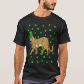 Irish Shamrock Leprechaun Cougar St Patrick's Day T-shirt (Voorkant)