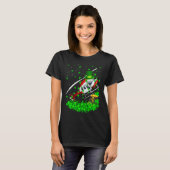 Irish Shamrock Leprechaun Helicopter St Patrick's T-shirt (Voorkant volledig)