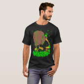 Irish Shamrock Leprechaun Kiwi Bird St Patrick's D T-shirt (Voorkant volledig)