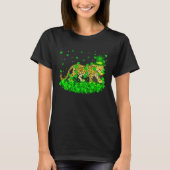 Irish Shamrock Leprechaun Leopard St Patrick's Day T-shirt (Voorkant)
