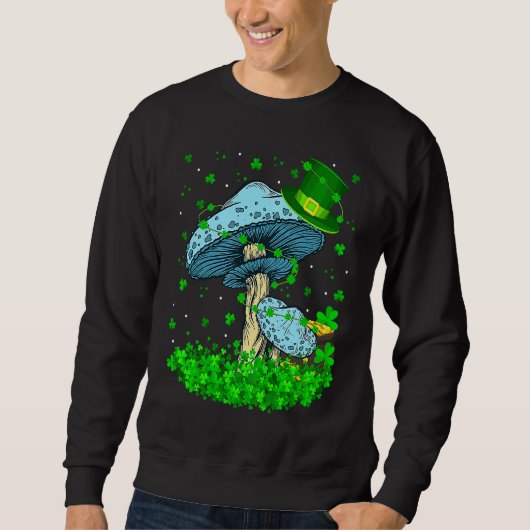Irish Shamrock Leprechaun Mushroom St Patrick's Da Trui (Voorkant)