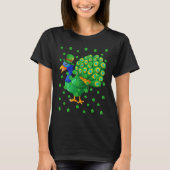 Irish Shamrock Leprechaun Peacock Bird St Patrick' T-shirt (Voorkant)