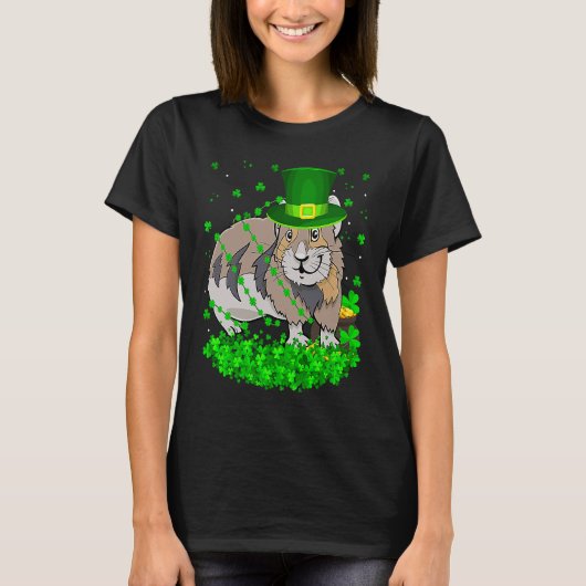 Irish Shamrock Leprechaun Pika St Patrick's Day T-shirt (Voorkant)