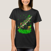 Irish Shamrock Leprechaun Pike Fish St Patrick's D T-shirt (Voorkant)