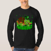 Irish Shamrock Leprechaun Turtle St Patrick's Day T-shirt (Voorkant)
