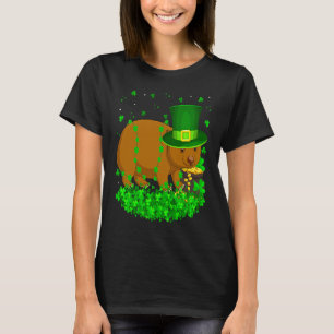 Irish Shamrock Leprechaun Wombat St Patrick's Day T-shirt