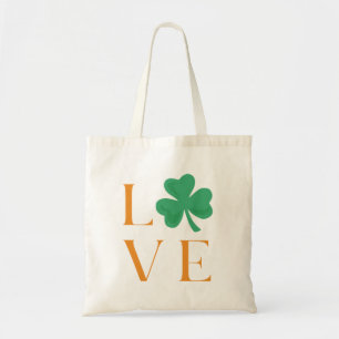 Irish Shamrock Love Eenvoudige Canvas tas