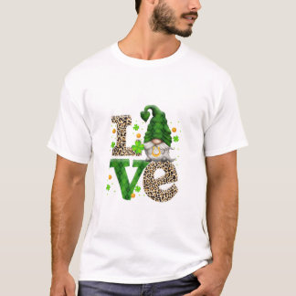 Irish Shamrock Lucky Gnome T-shirt