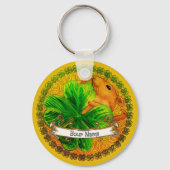 Irish shamrock Mouse aangepaste sleutelhangers (Voorkant)