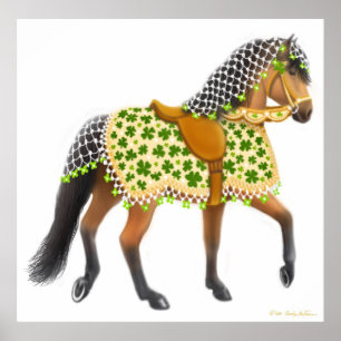 Irish Shamrock Parade Horse Print