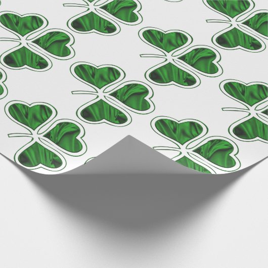 Irish Shamrock Pattern Cadeaupapier (Hoek)