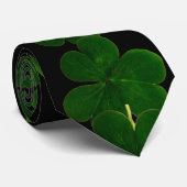 Irish Shamrock Pattern St Patrick's Day Holiday Stropdas (Opgerold)