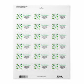 Irish Shamrock Return Address Labels Custom Printe (Full Sheet)