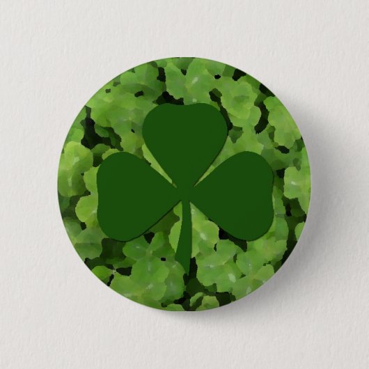 Irish Shamrock Ronde Button 5,7 Cm (Voorkant)