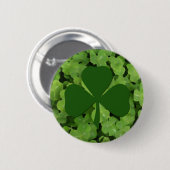 Irish Shamrock Ronde Button 5,7 Cm (Voorkant /achterkant)