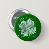 Irish Shamrock Ronde Button 5,7 Cm (Voorkant /achterkant)