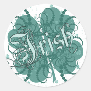 Irish Shamrock Ronde Sticker