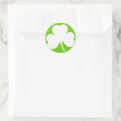 Irish Shamrock Ronde Sticker (Tas)
