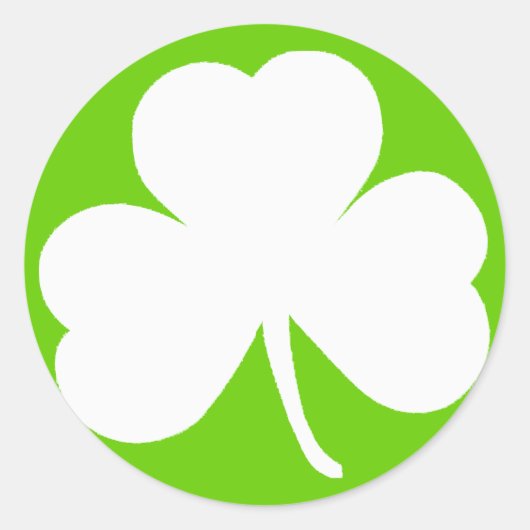 Irish Shamrock Ronde Sticker (Voorkant)