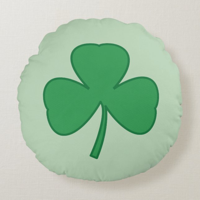 Irish Shamrock Sierkussen Decoration Rond Kussen (Voorkant)