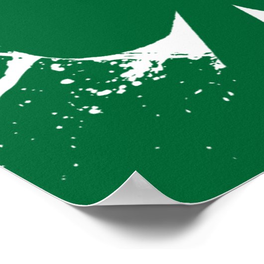 Irish Shamrock Splatter Poster (Hoek)