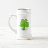 Irish Shamrock St. Patrick White/Gold Beer Mok (Links)