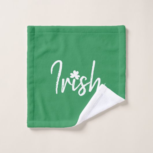 Irish Shamrock St Patricks Day Bad Handdoek (Wasdoekje)