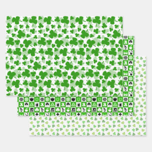 Irish Shamrock St. Patrick's Day Inpakpapier Vel