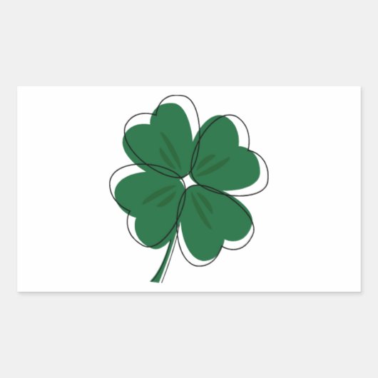 Irish Shamrock & St. Patrick's Day Rechthoekige Sticker (Voorkant)