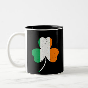 Irish Shamrock St Patrick's Day Tweekleurige Koffiemok