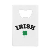 Irish Shamrock St Patrick's Kredietkaart Flessenopener (Voorkant)