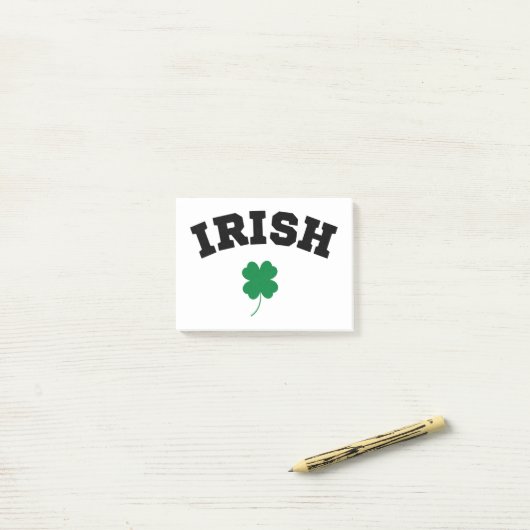 Irish Shamrock St Patrick's Post-it® Notes (Op bureau)