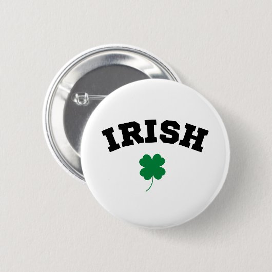 Irish Shamrock St Patrick's Ronde Button 5,7 Cm (Voorkant /achterkant)