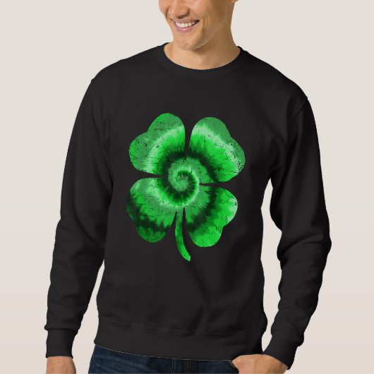 Irish Shamrock Tie Dye Happy St Patrick's Day Go L Trui (Voorkant)