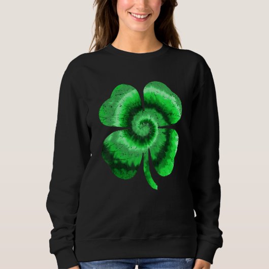 Irish Shamrock Tie Dye Happy St Patrick's Day Go L Trui (Voorkant)