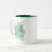 Irish Shamrock Tweekleurige Koffiemok (Voorkant links)