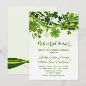 Irish Shamrock, wervelingen repetitie diner Kaart (Voorkant / Achterkant)