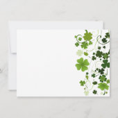 Irish Shamrock, wervelt Verlovingsfeest Kaart (Achterkant)