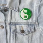 Irish Shamrock Yin Yang Button (In situ)