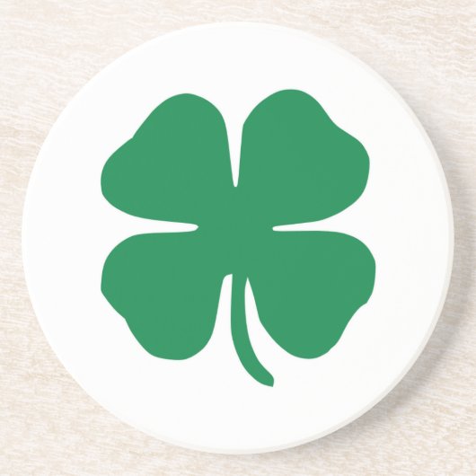 Irish Shamrock Zandsteen Onderzetter (Voorkant)