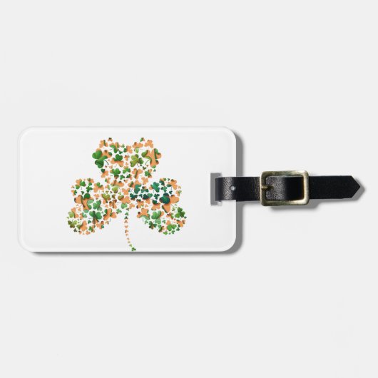Irish Shamrocks Bagagelabel (Voorkant horizontaal)