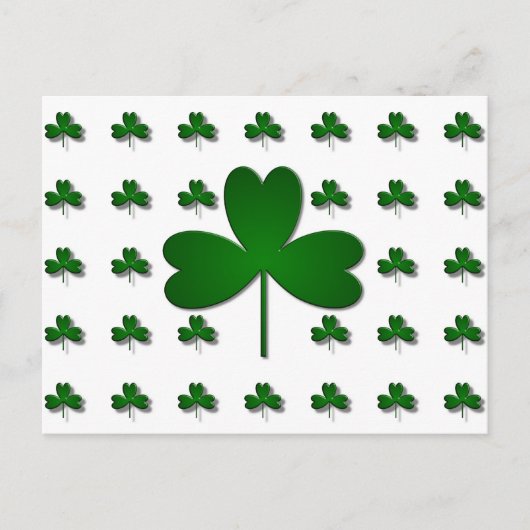 IRISH SHAMROCKS BRIEFKAART (Voorkant)
