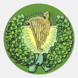 Irish Shamrocks en Harp Stickers