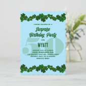 Irish Shamrocks March Surpirirse Birthday Party In Kaart (Staand voorkant)