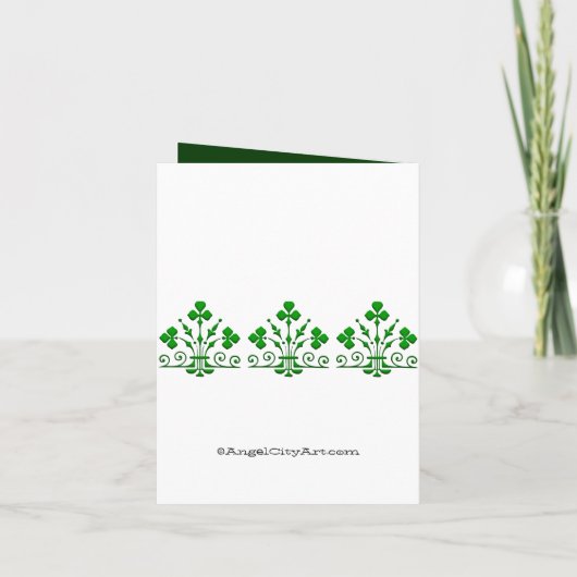 Irish Shamrocks Natuur Foto Blank Note Kaart (Achterkant)
