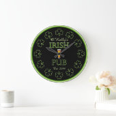 Irish Shamrocks Pub Bar Tavern Clock Grote Klok (Huis)