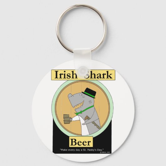 Irish Shark Beer Sleutelhanger (Voorkant)
